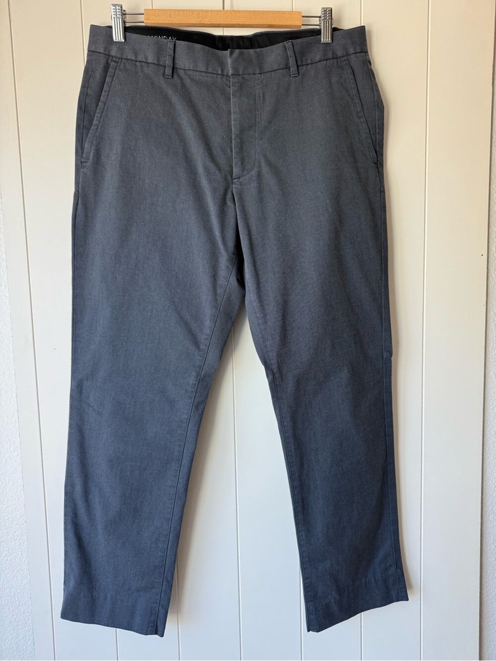 Bonobos Men's Monday Slim Fit Charcoal Gray Chinos 34x30